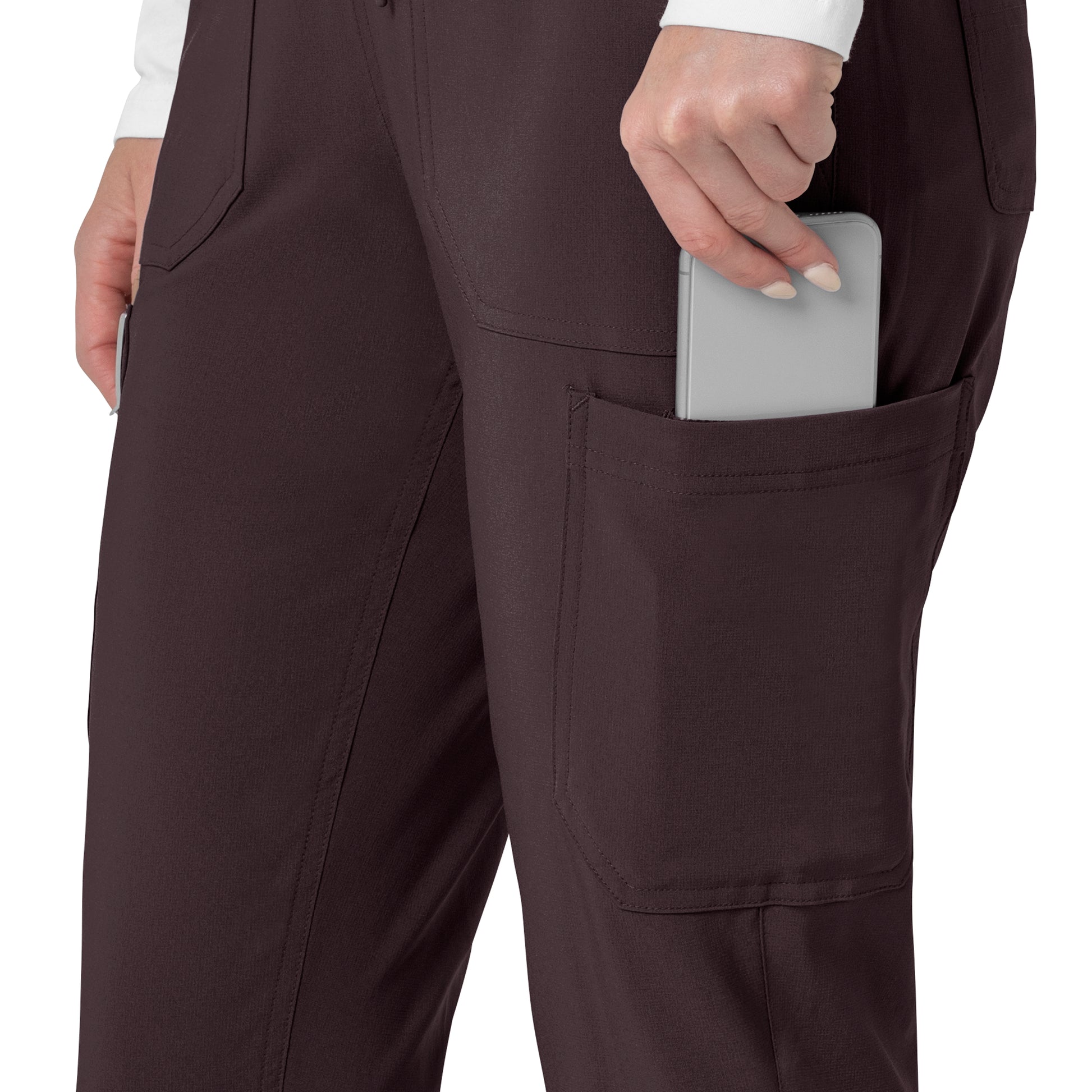 Force Cross-Flex C53110 Women's Cargo Jogger Scrub Pants Dark Sepia