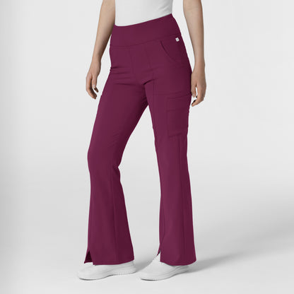 RENEW 5534 Cargo Flare Scrub Pants Wine Model Image Right Side | Wink