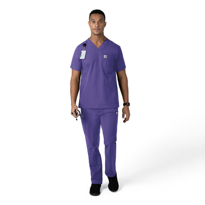 Force Essentials C56113 Men's Straight Leg Cargo Scrub Pants Grape Model Image Alternate | Carhartt