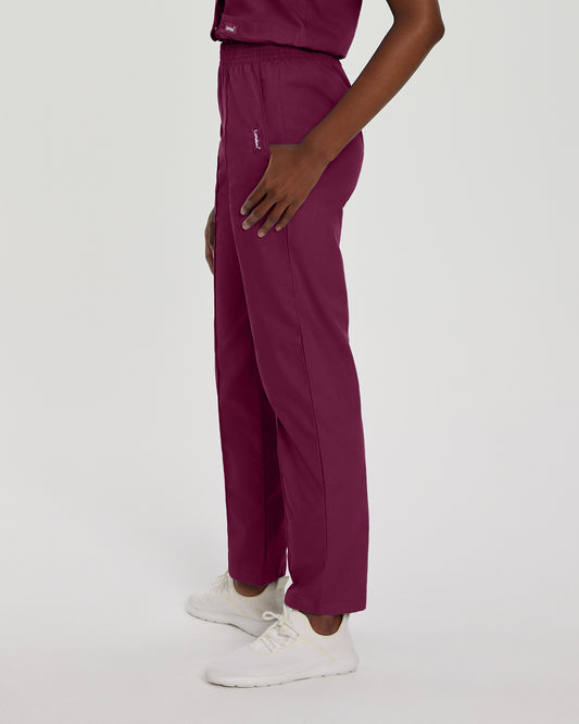 Essentials 8320 Women's Scrub Pants Wine Image