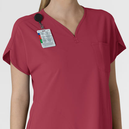 RENEW 6634 Women's Dolman Scrub Top Ruby