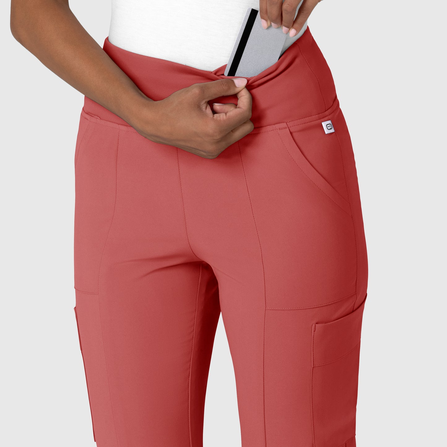 RENEW 5534 Cargo Flare Scrub Pants Mineral Red Model Image Alternate | Wink