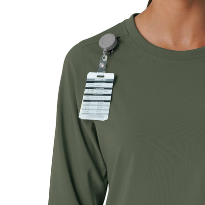 Force Cross-Flex C13610 Women's Crew Neck Long Sleeve Scrub Top Olive