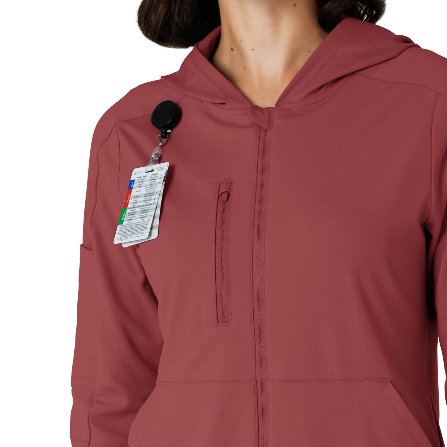 RENEW Knit 8159 Women’s Zip Hoodie Ruby