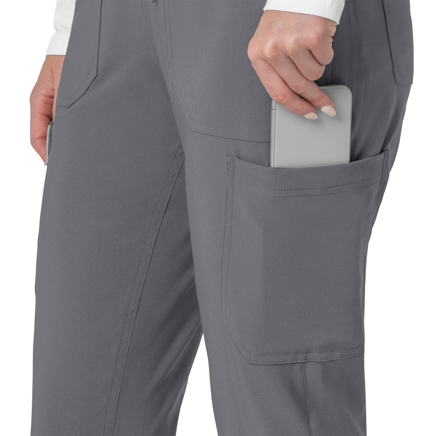 Force Cross-Flex C53110 Cargo Jogger Scrub Pants Pewter Model Image Alternate | Carhartt