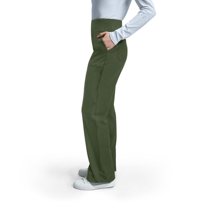 VIBE WB421 Women's Cargo Scrub Pants Olive Image