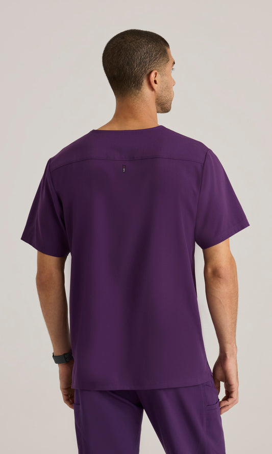 Grey's Anatomy Stretch GRST079 Murphy Scrub Top Eggplant