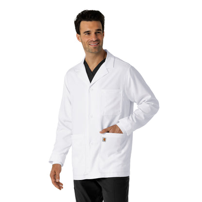 Lab Coats C71005 Men's Consultation Lab Coat White Model Image Right Side | Carhartt