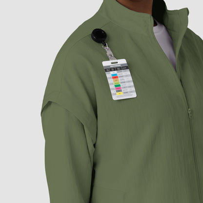 Layers 8014 BreezeBreaker Scrub Jacket Olive Model Image Alternate | Wink