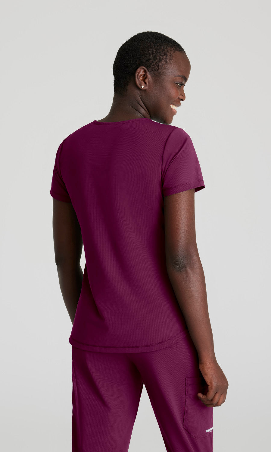 Skechers Slip-Ins Knits SKT220 Serene Knit Scrub Top Wine