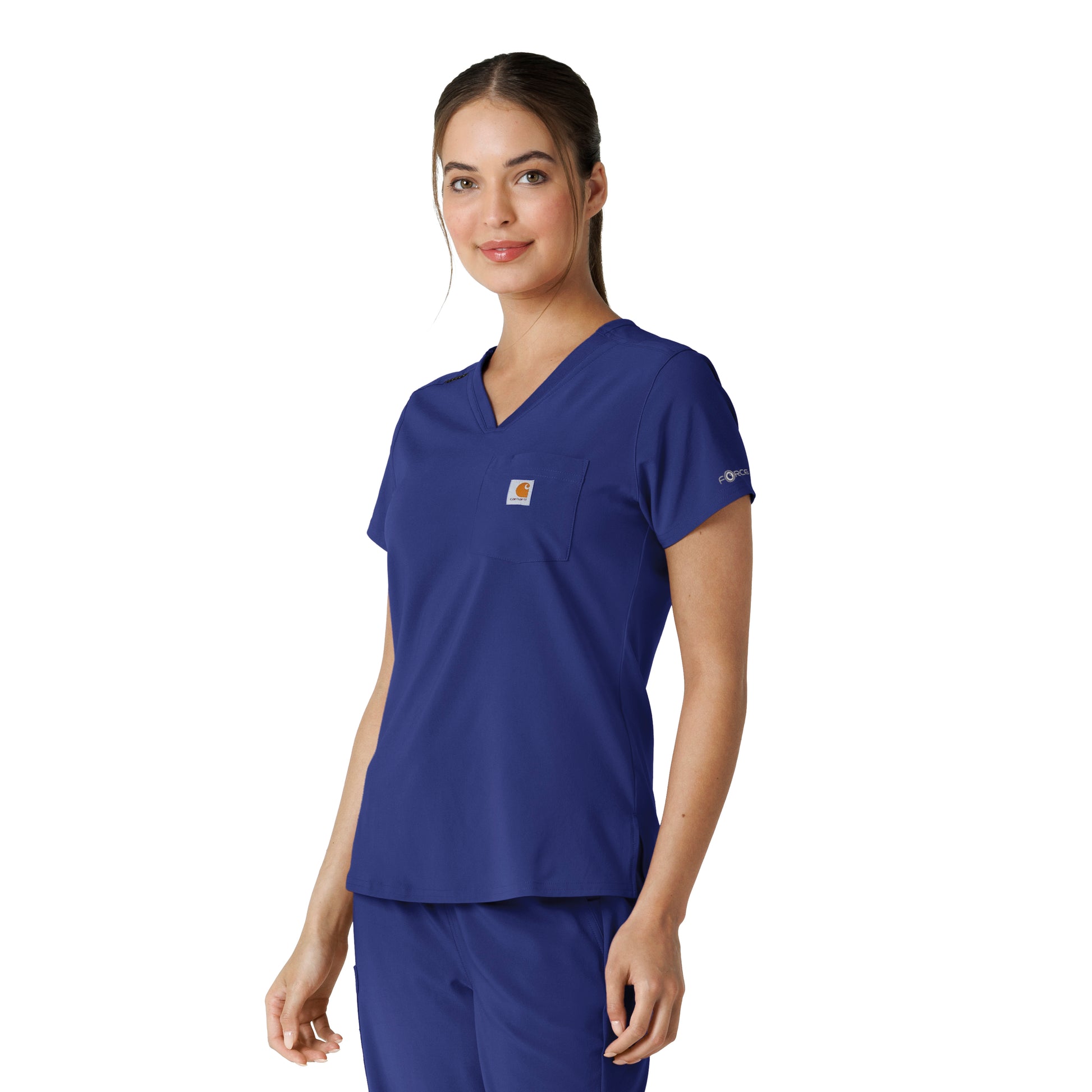Force Cross-Flex C13410 Women's Tuck-In Scrub Top Galaxy Blue