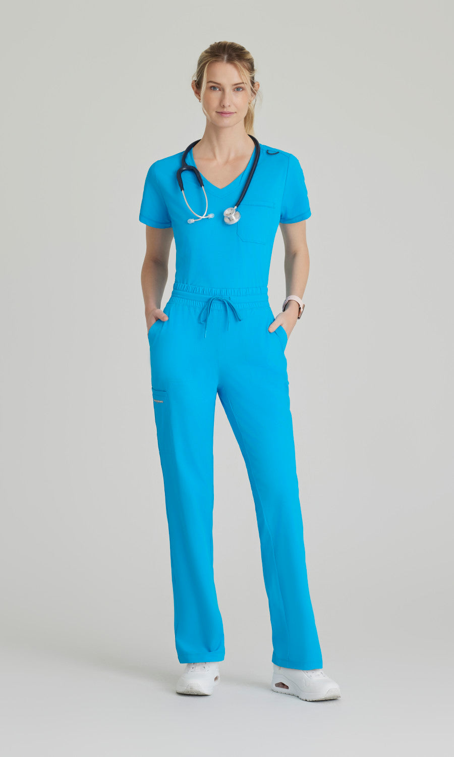 Skechers Slip-Ins Knits SKT221 Flow Knit Scrub Top Bold Azure