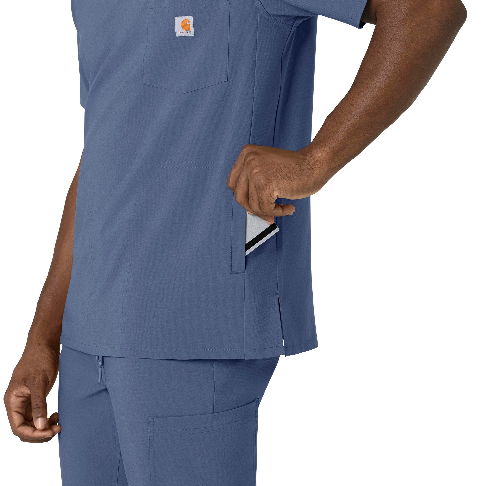 Force Cross-Flex C16410 Men's V-Neck Scrub Top Riverside Model Image Alternate | Carhartt