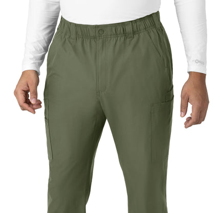 Force Essentials C56113 Men's Straight Leg Cargo Scrub Pants Olive Model Image Alternate | Carhartt