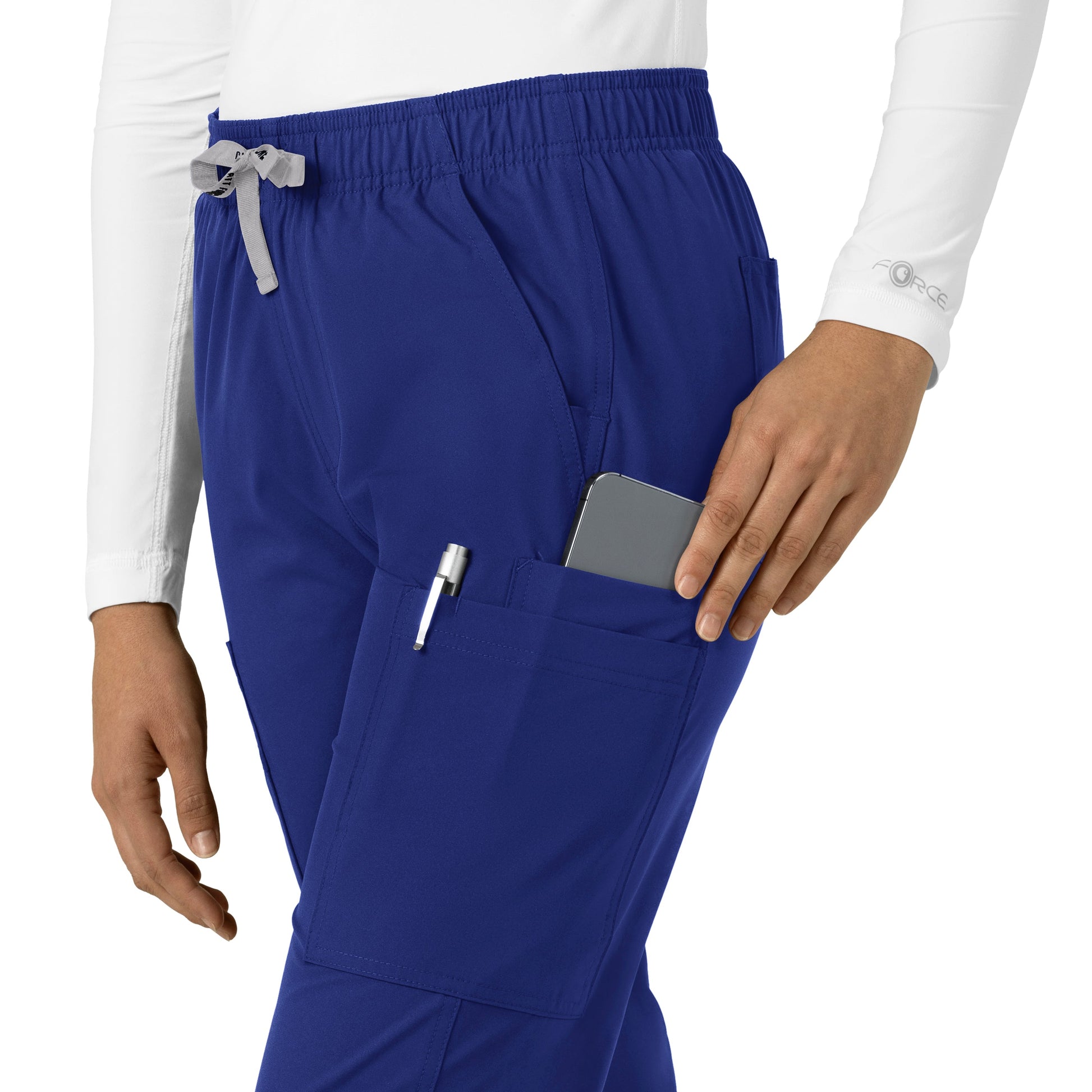 Force Essentials C51213 Women's Straight Leg Scrub Pants Galaxy Blue