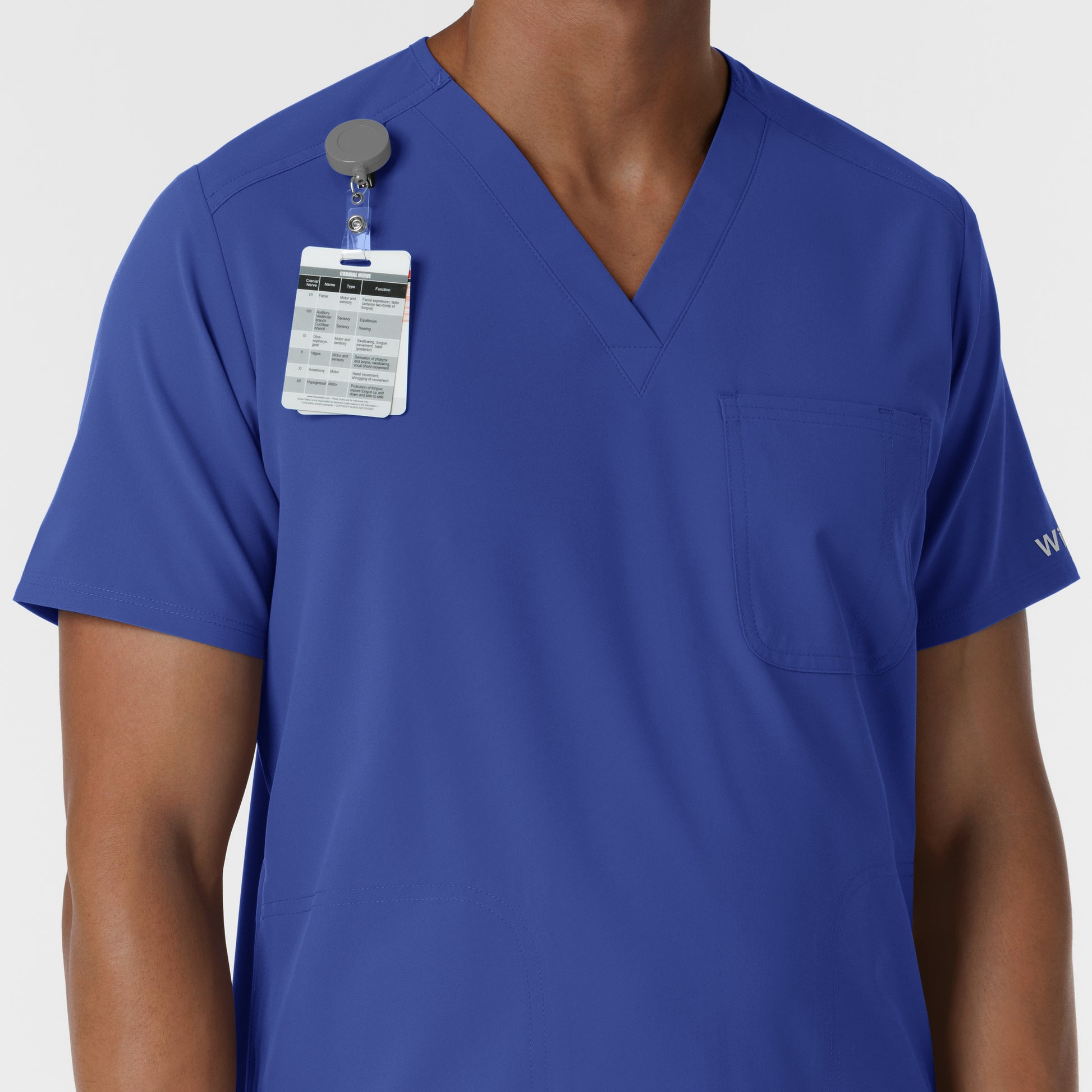 NURTUR 6380 Men's V-Neck Scrub Top Galaxy Blue