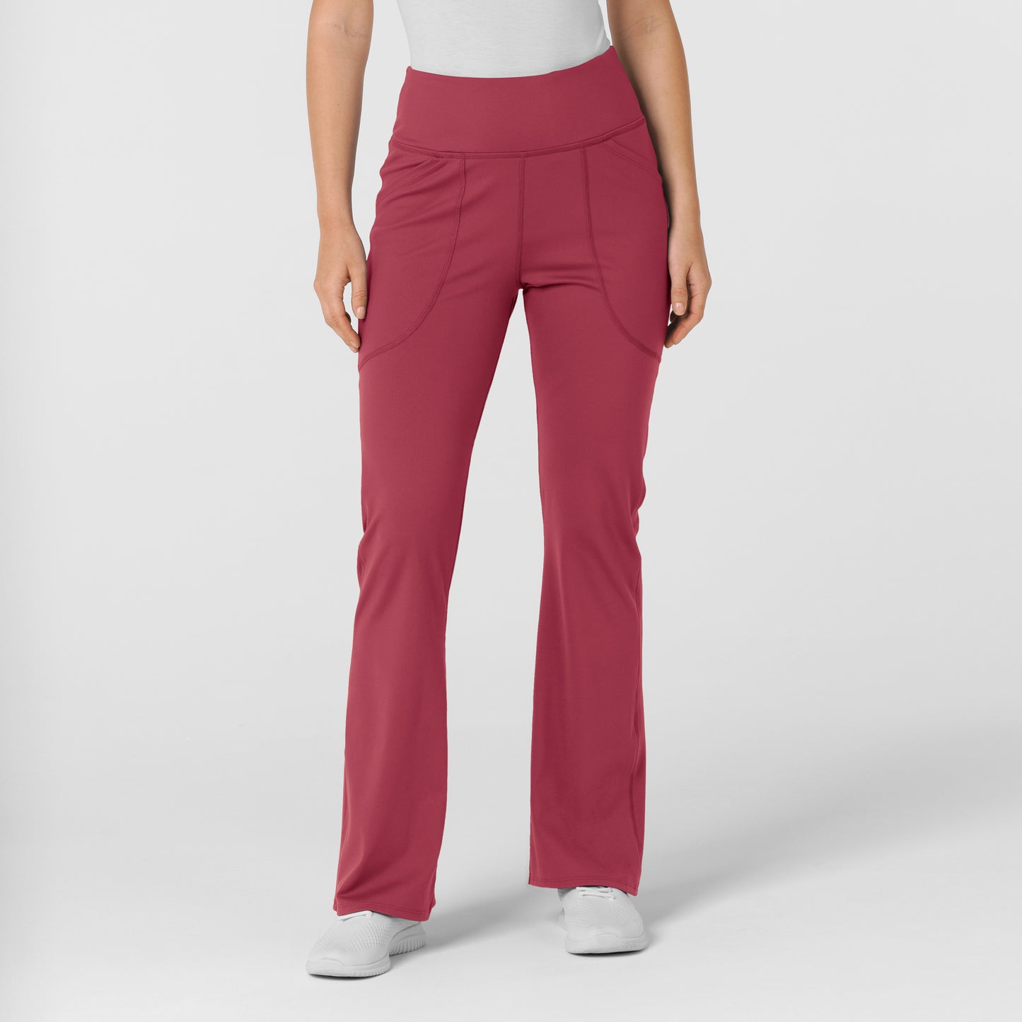 RENEW Knit 5459 Women's Flare Yoga Scrub Pants Ruby