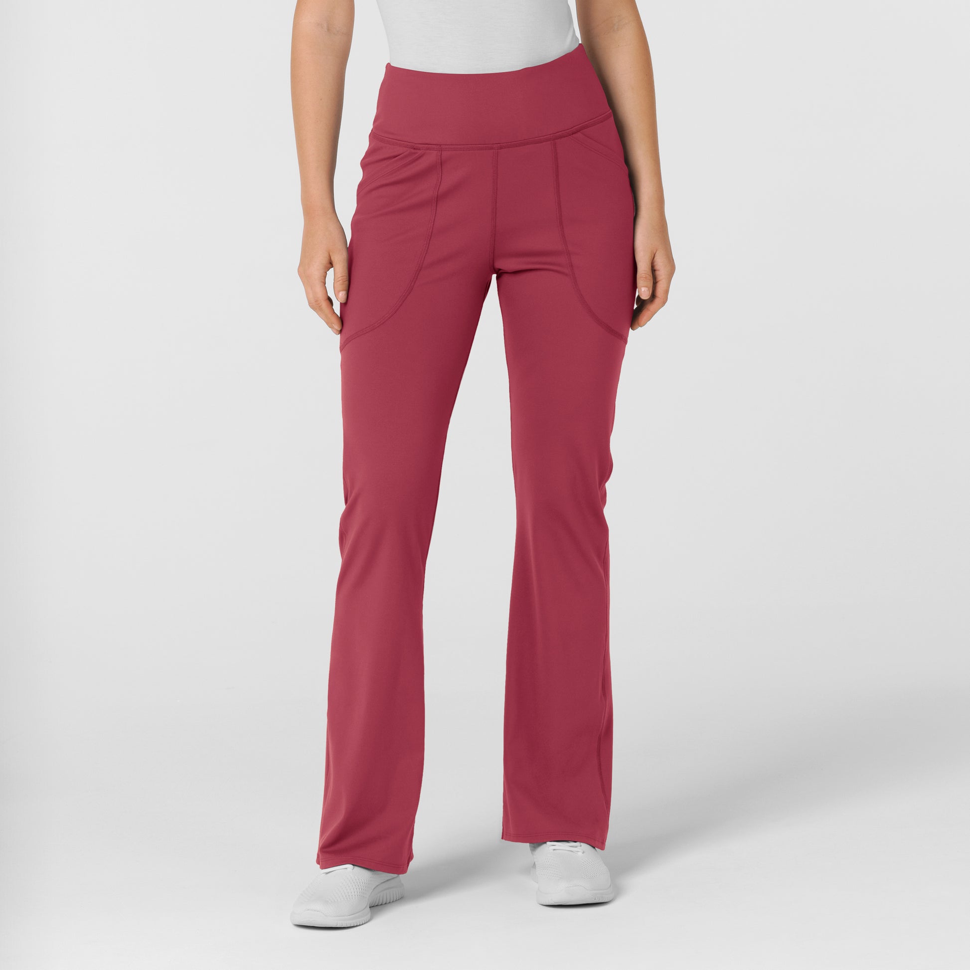 RENEW Knit 5459 Women's Flare Yoga Scrub Pants Ruby