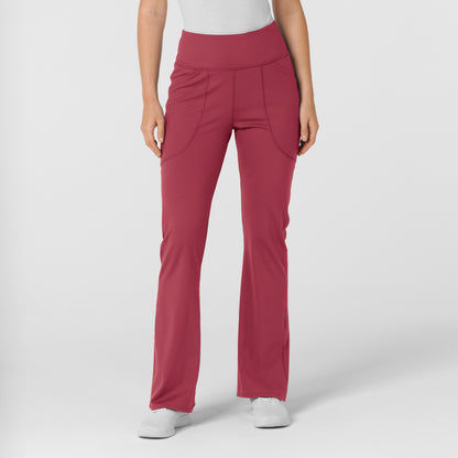 RENEW Knit 5459 Women's Flare Yoga Scrub Pants Ruby