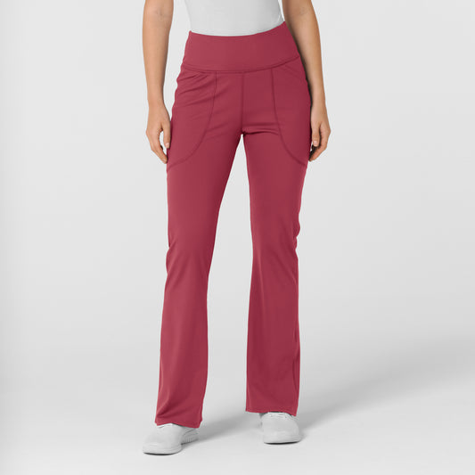 RENEW Knit 5459 Women's Flare Yoga Scrub Pants Ruby