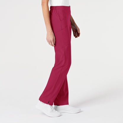 W123 5155 Flat Front Cargo Scrub Pants Viva Magenta Model Image Right Side | Wink