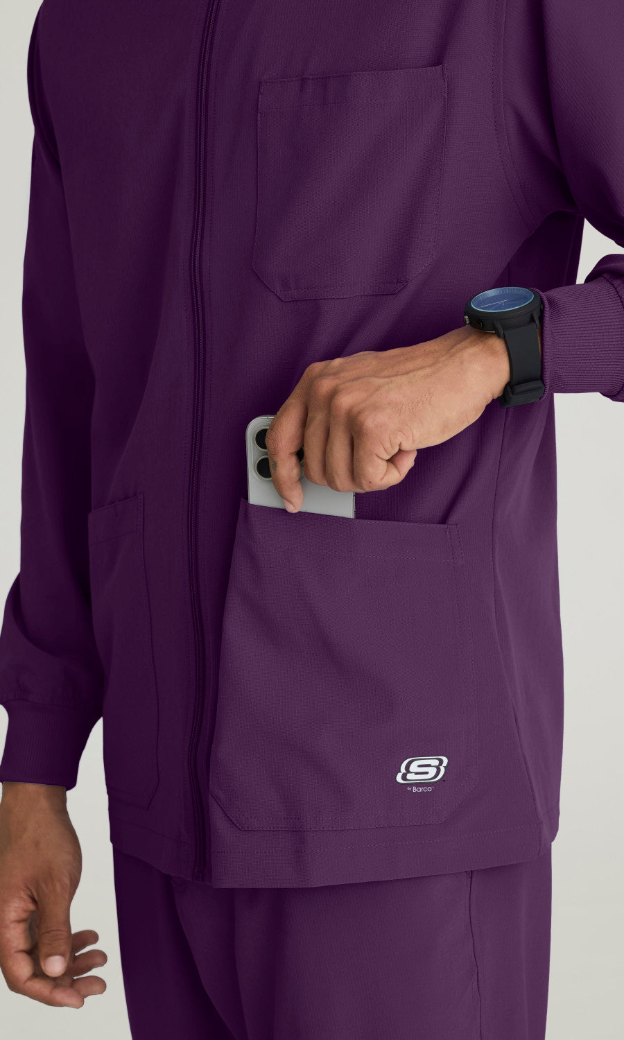 Skechers SK0408 Structure Scrub Jacket Eggplant