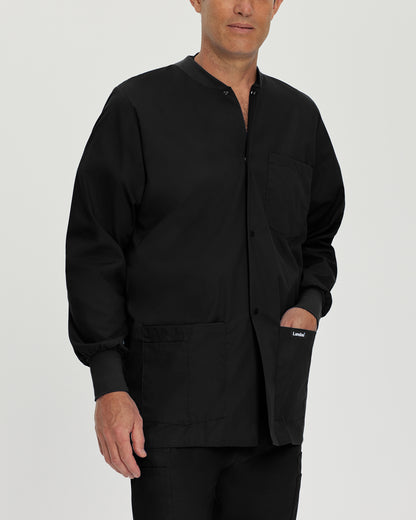 Essentials 7551 Men's 5 Pocket Warm Up Scrub Jacket Black Image