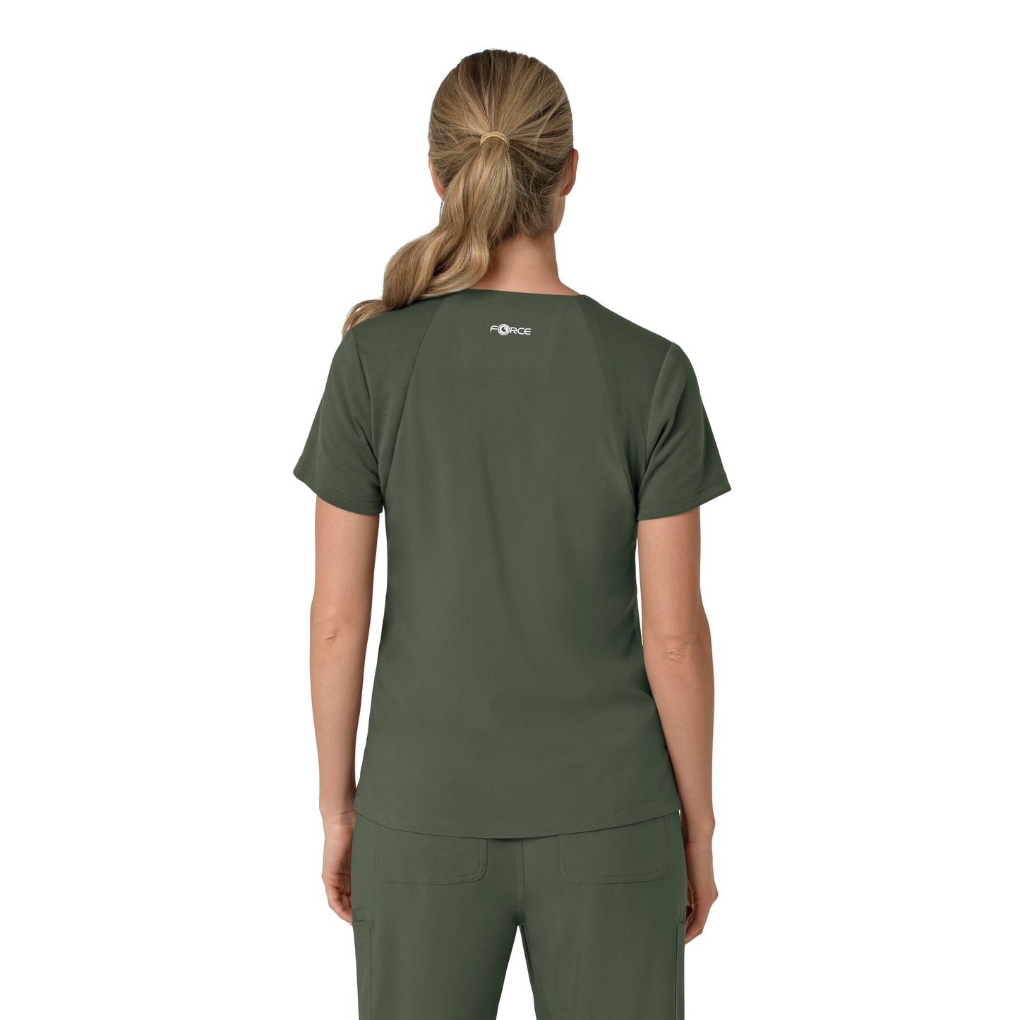 Force Cross-Flex C13210 Women's Flex Panel V-Neck Scrub Top Olive