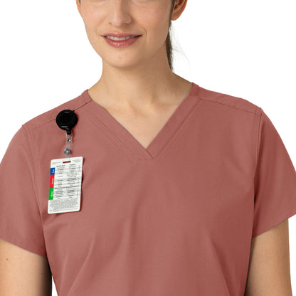 Force Essentials C12113 V-Neck Scrub Top Wildrose Model Image Alternate | Carhartt