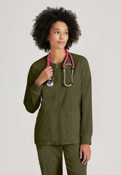 Greys Anatomy Stretch GRSW873 Gianna Warmup Olive