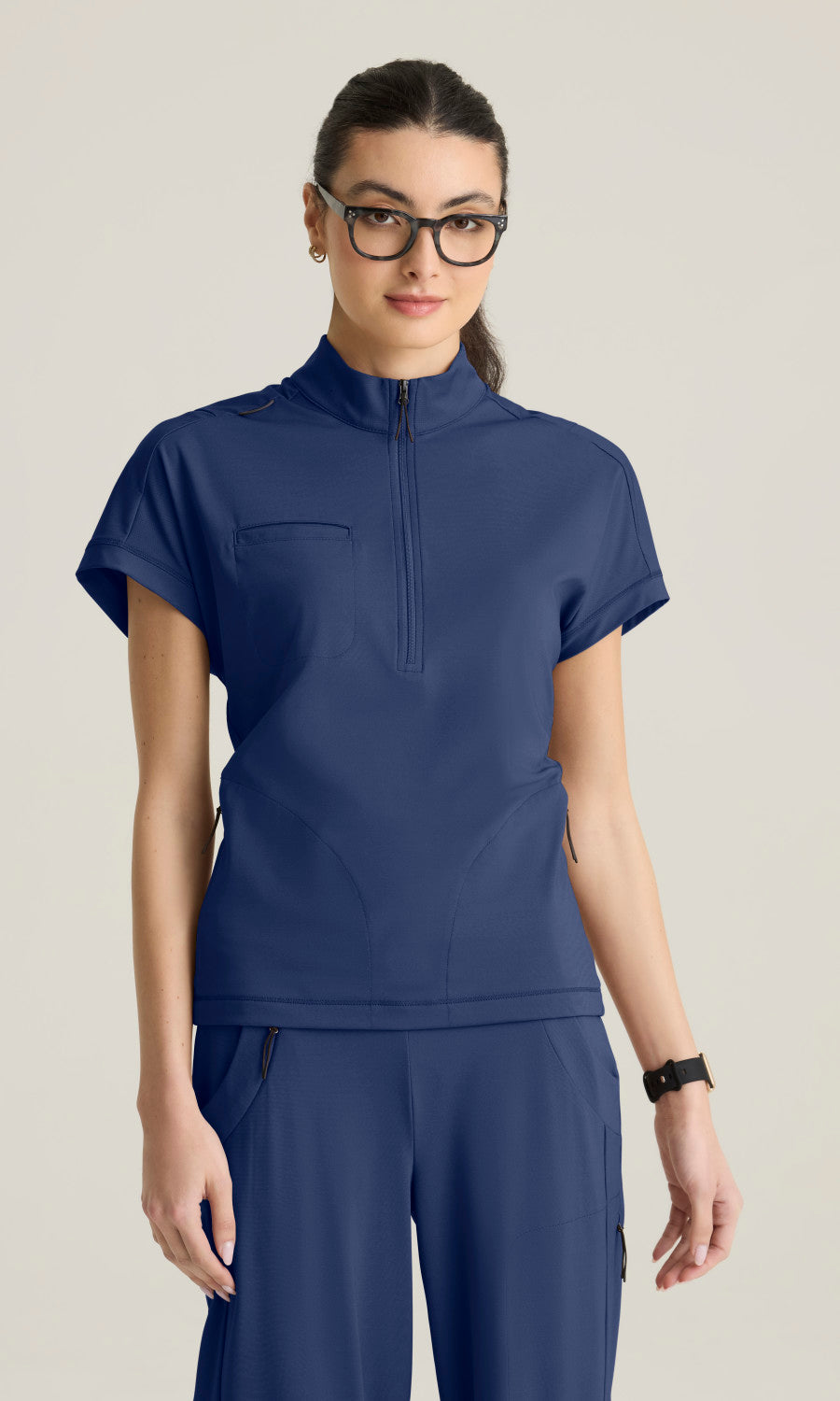 Grey's Anatomy Knits GRST319 Crystal Top Indigo - front