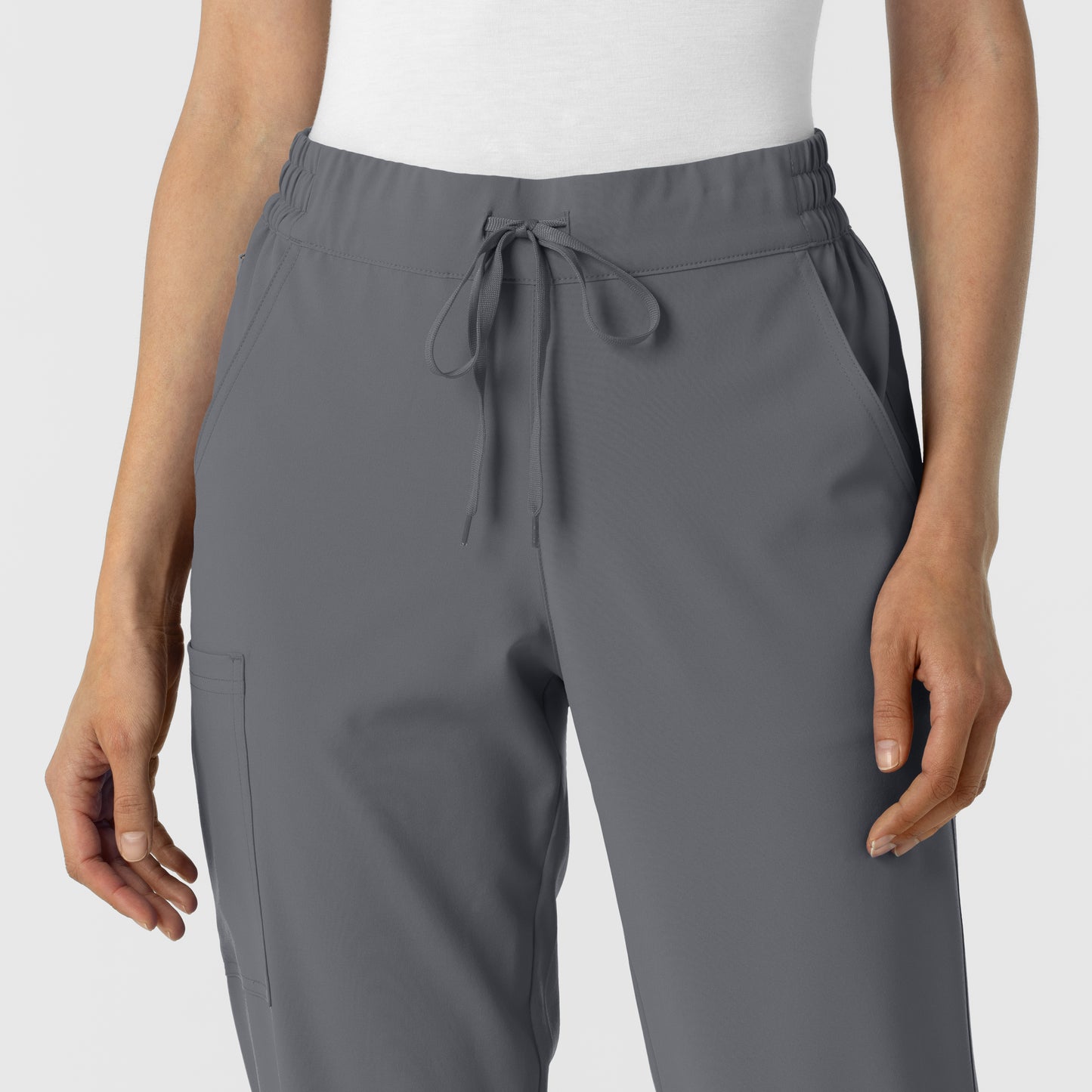 RENEW 5934 Jogger Scrub Pants Pewter Model Image Left Side | Wink