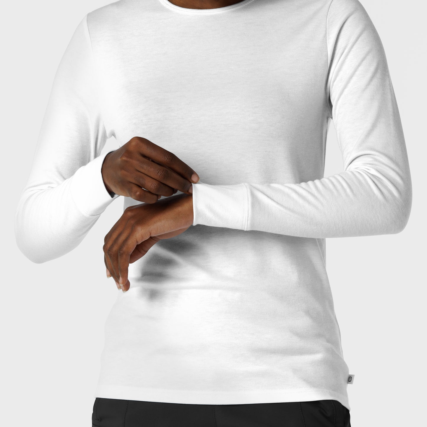 Layers 2189 Women's Essential Layer Long Sleeve White