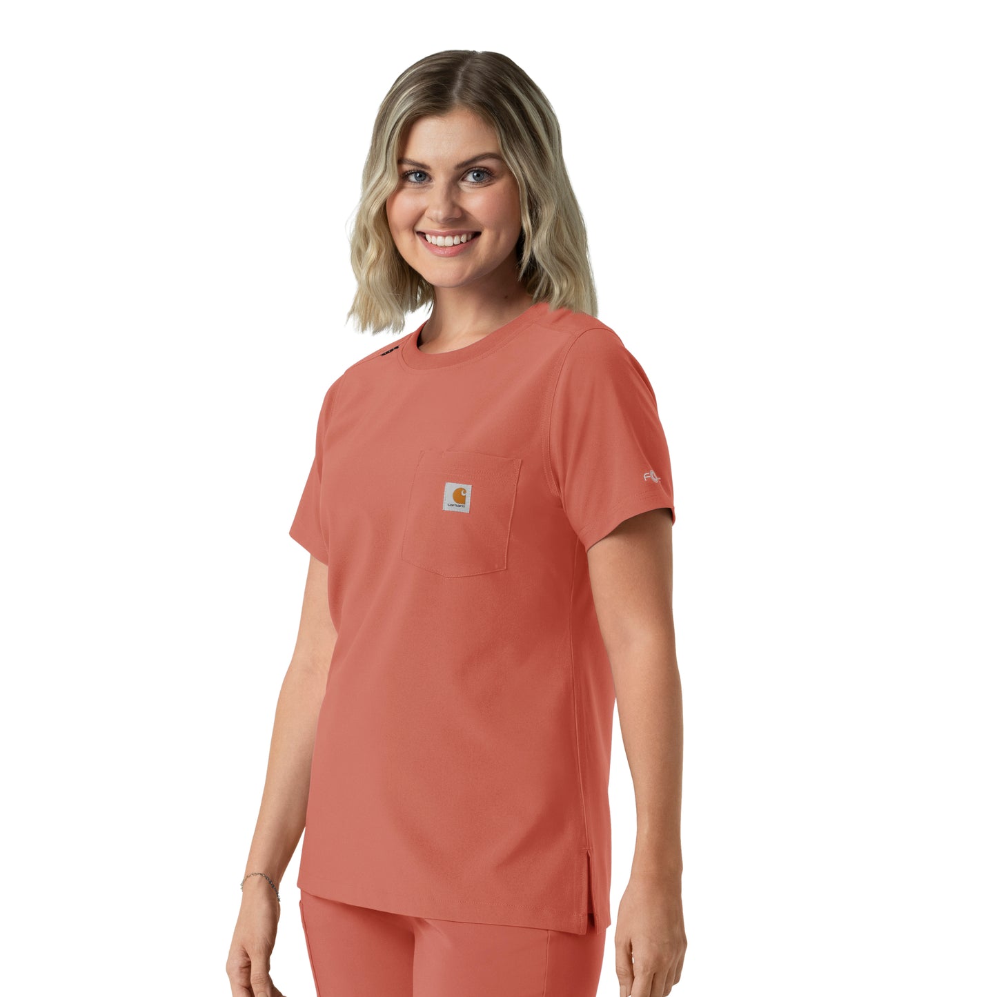 Force Cross-Flex C13510 Women's Crew Neck Scrub Top Dusty Cedar