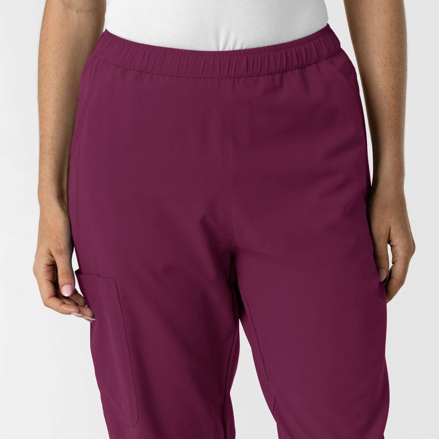 NURTUR 5280 Women's Slim Leg Scrub Pants Wine