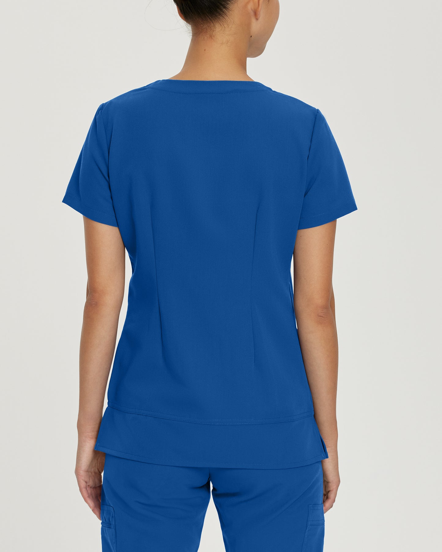 V-Tess 796 Women's 3 Pocket V Neck Scrub Top Royal Image