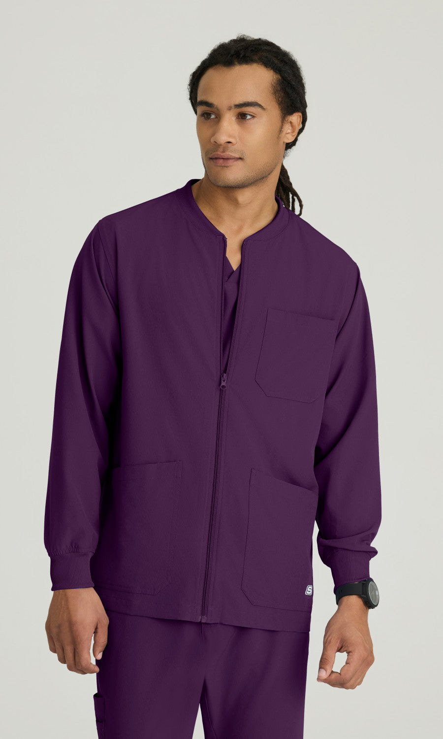 Skechers SK0408 Structure Scrub Jacket Eggplant