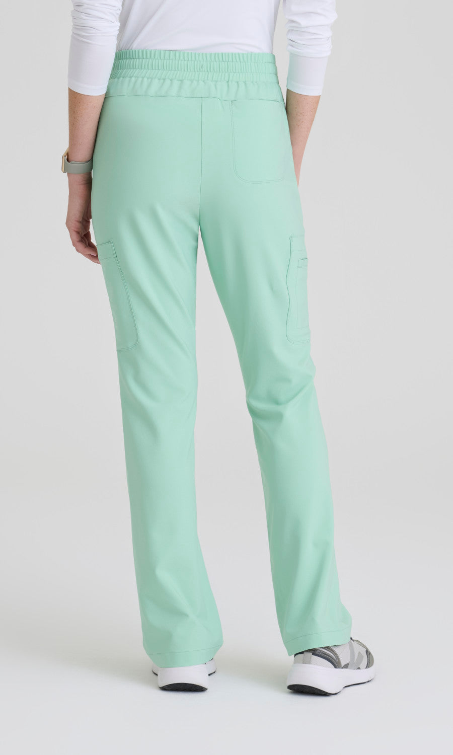 Grey's Anatomy Evolve GSSP729 Women's Sky Pant in Soft Melon by Barco Model Image Back