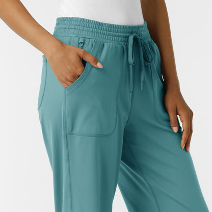RENEW Knit 5559 Women's Wide Leg Scrub Pants Vintage Teal