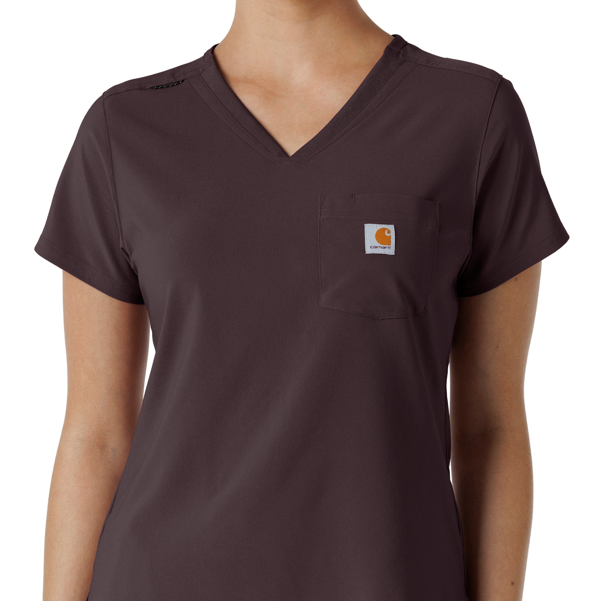 Force Cross-Flex C13410 Women's Tuck-In Scrub Top Dark Sepia