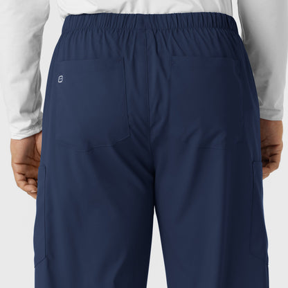 Boundless 5051 Unisex Straight Leg Scrub Pants Navy Model Image Alternate | Wink
