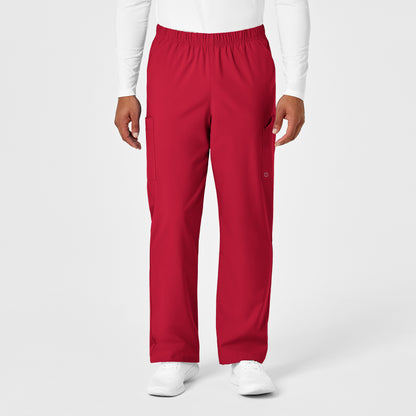 W123 5855 Unisex Multi-Cargo Scrub Pants Red Model Image Alternate | Wink