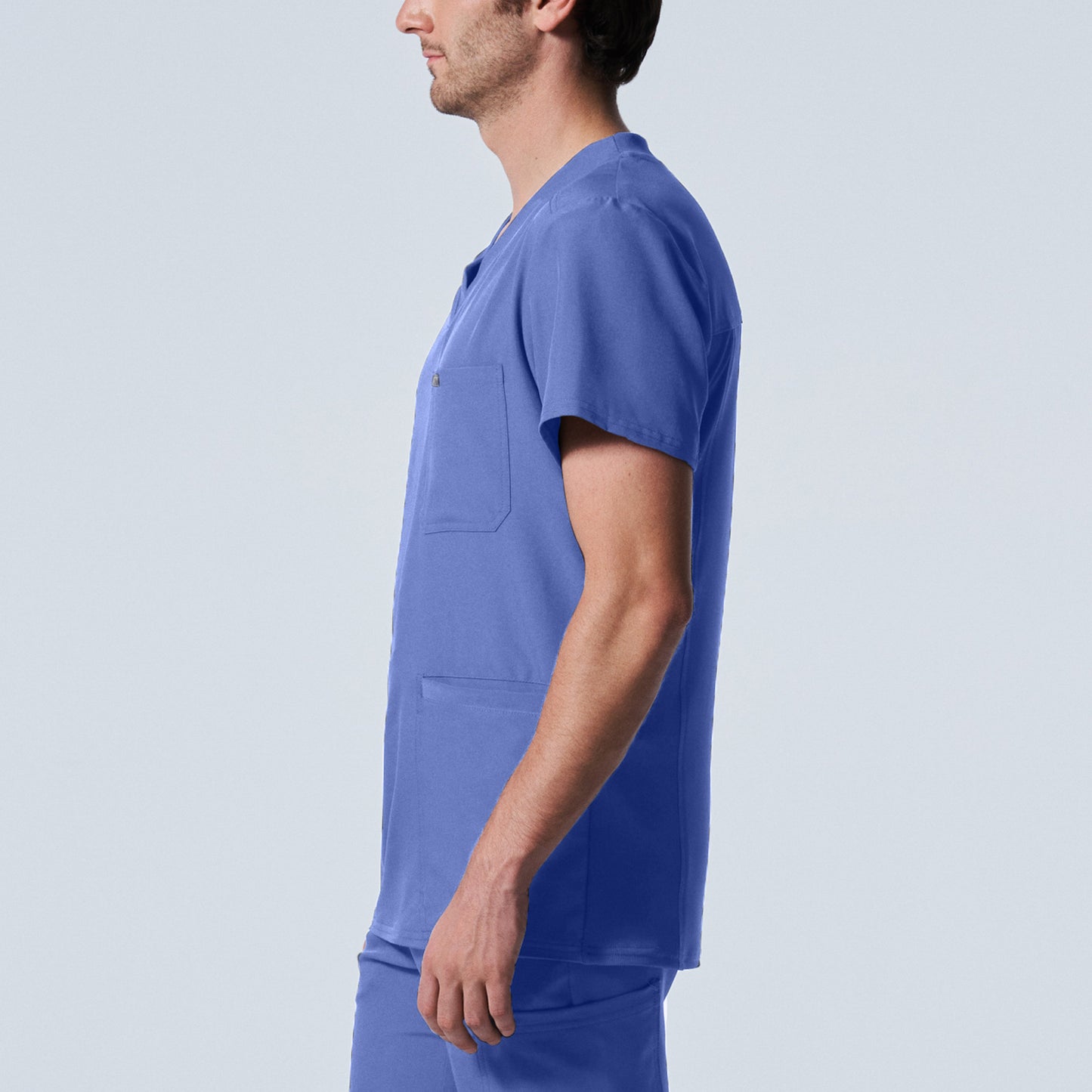 Forward LT110 Men's 4 Pocket V Neck Scrub Top Ceil Blue Image