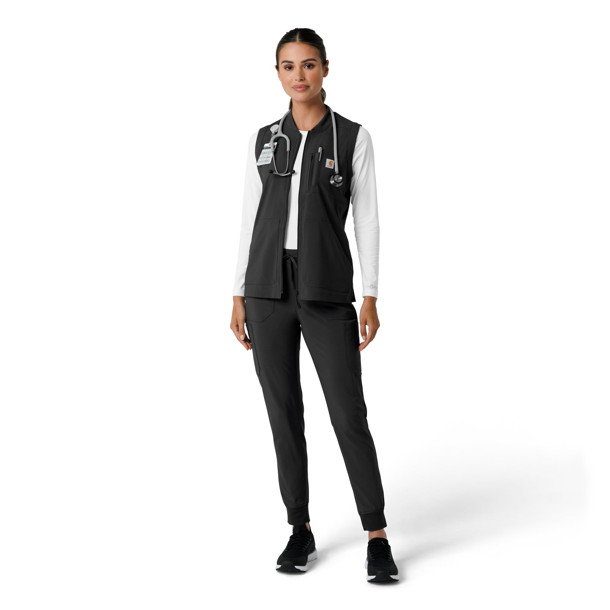 Force Cross-Flex C82510 Women's Lightweight Scrub Vest Black