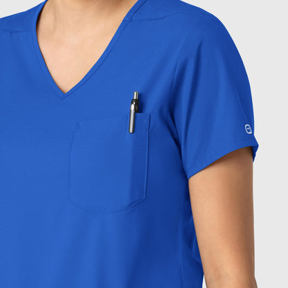 Boundless 6151 Tuck-In Scrub Top Royal Model Image Alternate | Wink