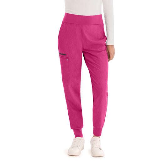 V-Tess WB410 Women's Jogger Scrub Pants Pink Flash Image