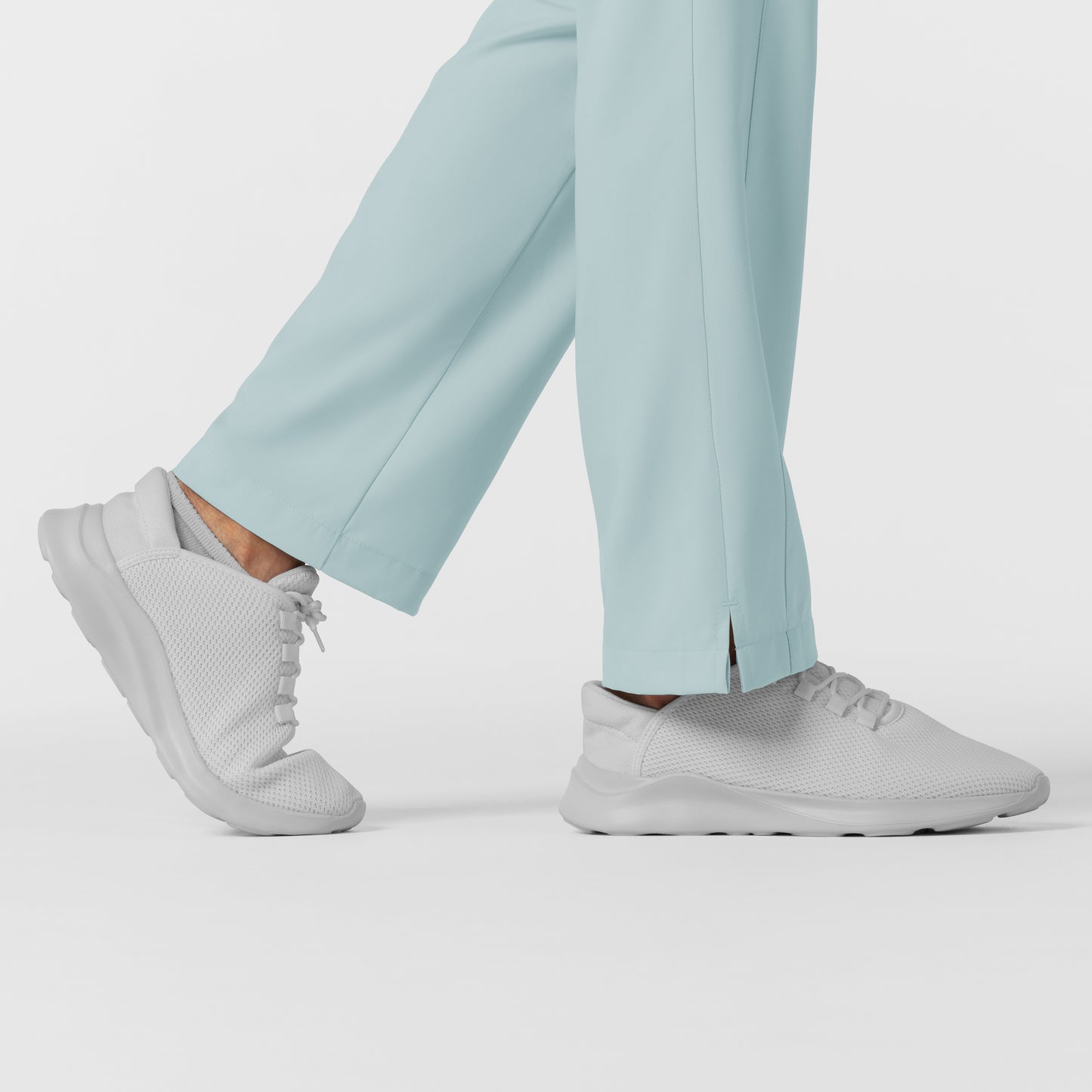 W123 5155 Flat Front Cargo Scrub Pants Sky Blue Model Image Alternate | Wink