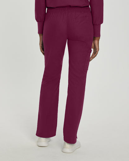 Essentials 8380 Women's Cargo Scrub Pants Wine Image