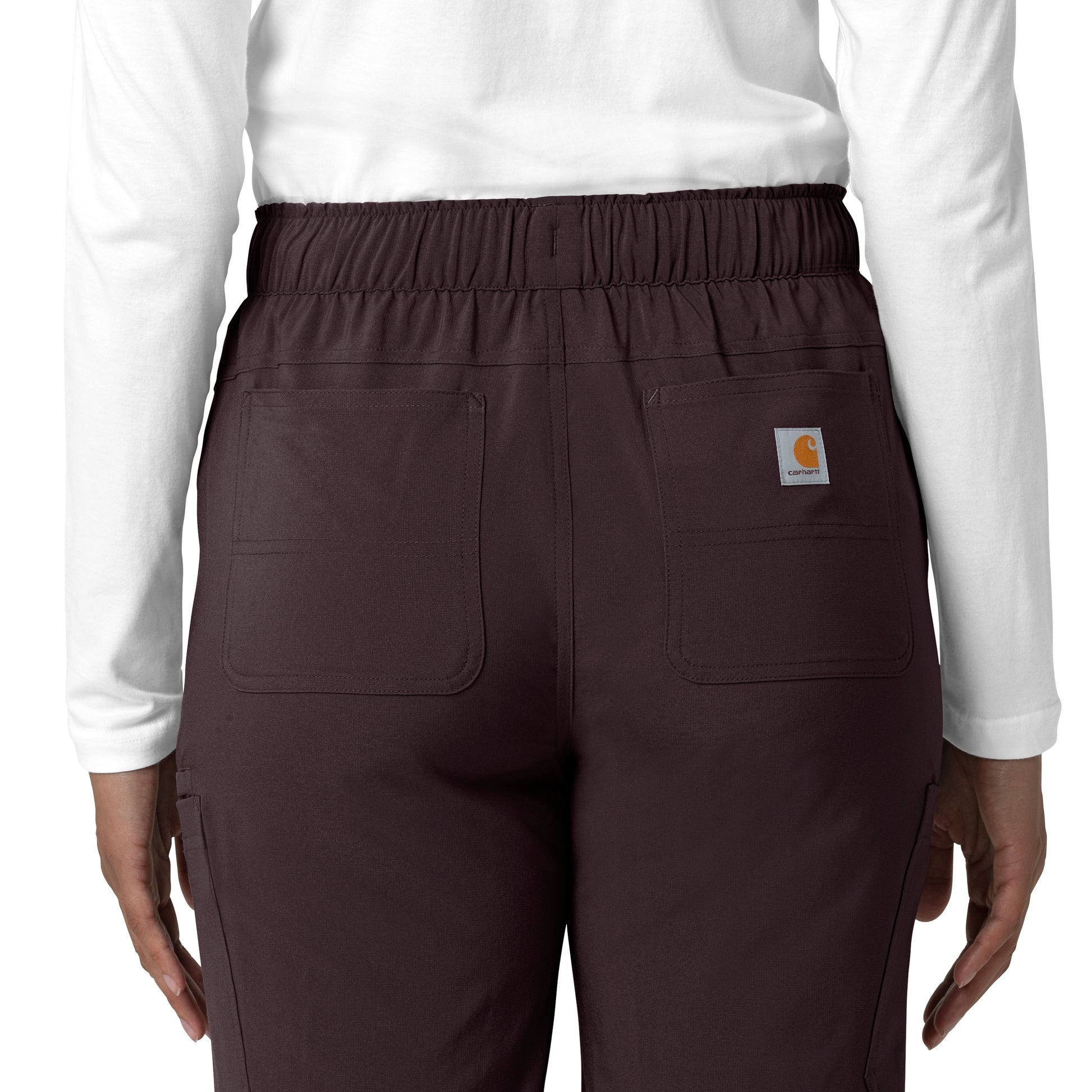 Force Cross-Flex C53210 Women's Straight Leg Cargo Scrub Pants Dark Sepia