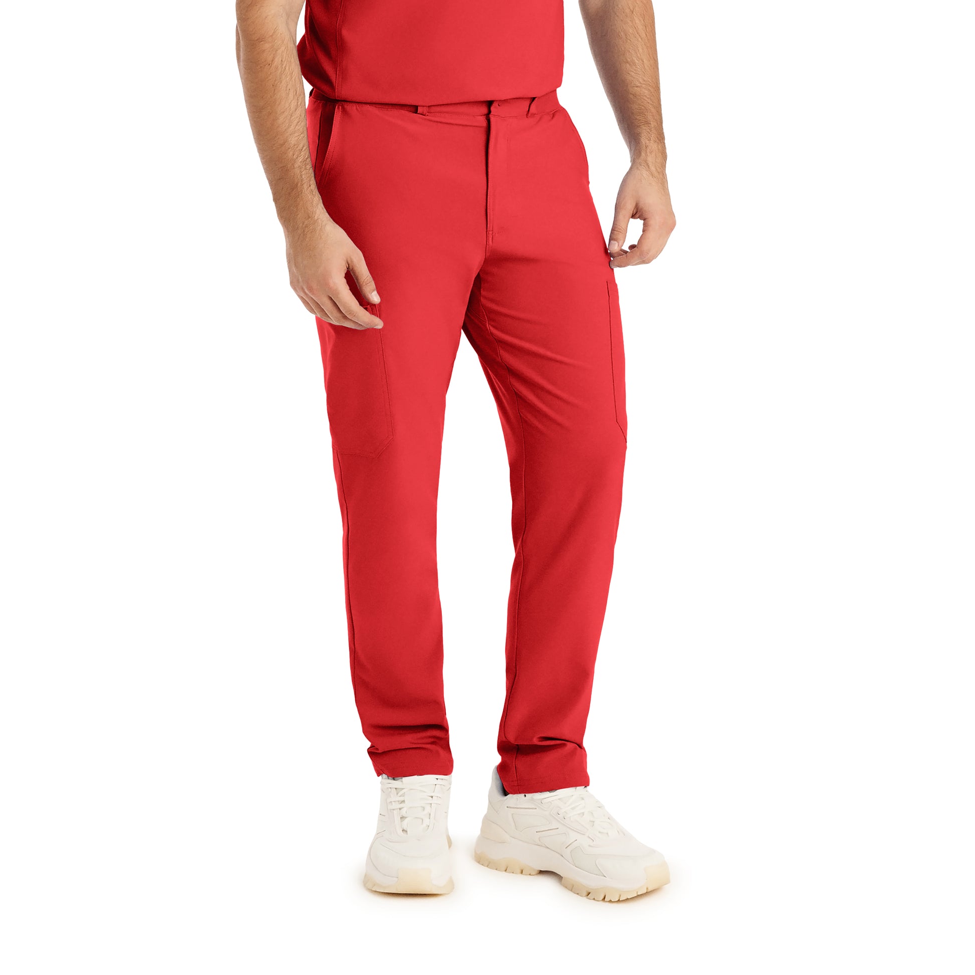 Forward LB410 Men's Cargo Scrub Pants Red Image